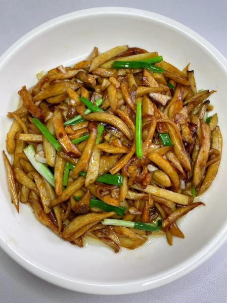 干炒杏鲍菇的做法