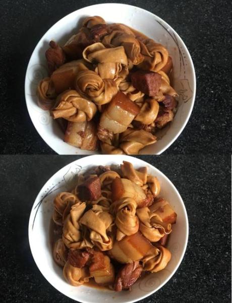 肉烧千张结的做法