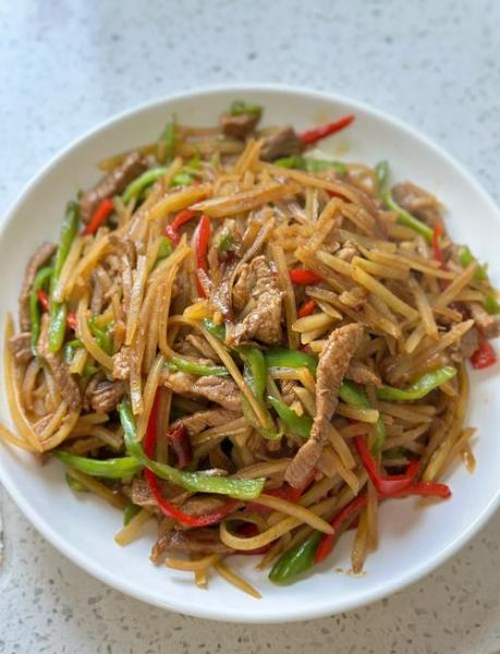怎样肉炒土豆丝和萝卜丝